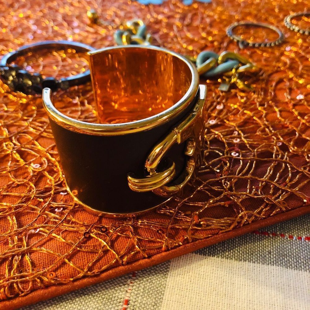 Tory Burch Gemini link wide cuff